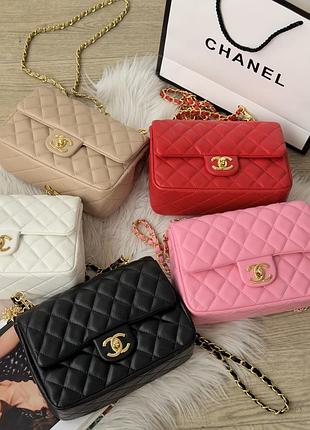 Сумка mini lambskin coco charms rectangular classic flap bag