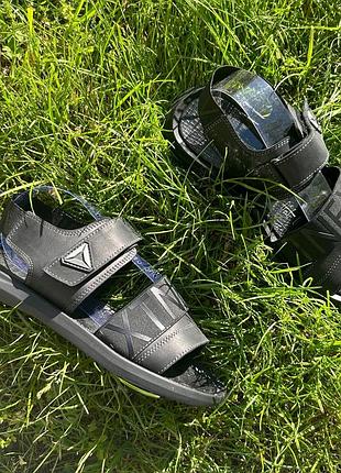 Мужские сандалии clubshoes кожаные черные 42