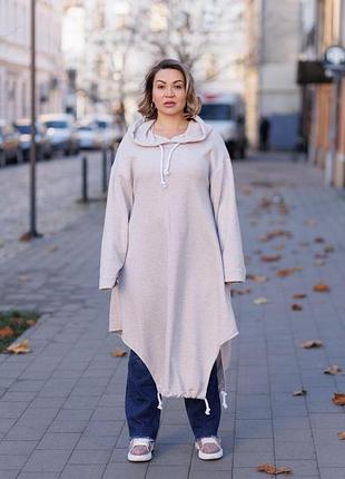 Платье-туника шерстяная vil'ni касабланка бежевый 54