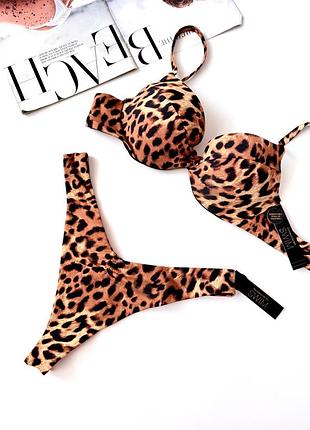 Леопардовий купальник victoria’s secret