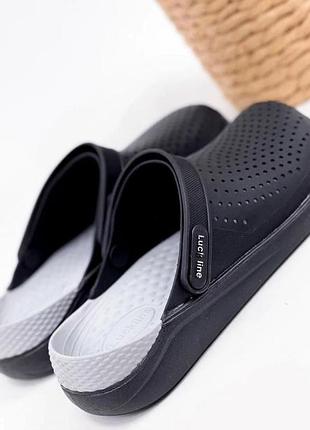Кроксы crocs резиновые черные 42