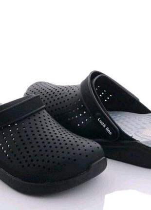 Кроксы crocs резиновые черные