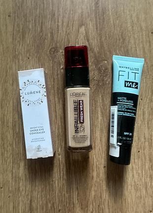 Lumene l’oréal maybelline праймеріз консолей та тональний