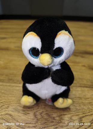 Мягкая игрушка ty beanie baby bellies - пингвин neve (15 см), новинка 2024