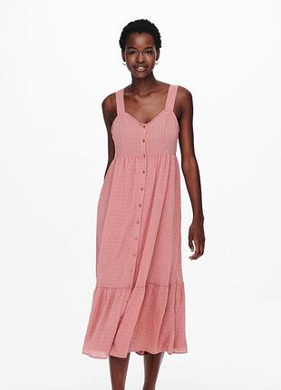 Платье onlfelisa strap midi dress wvn 15230957-dusty rose only l разовое 15230957-dusty rose m