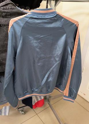 Бомбер brave soul з вишивкою драконів сатиновий bomber jacket xs 🔥 4