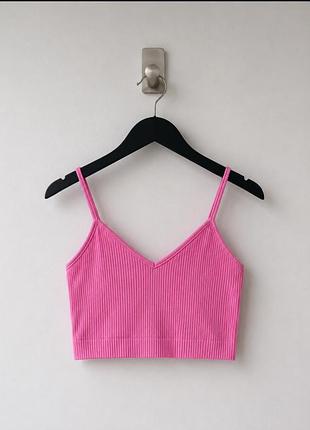 Рожевий топ в рубчик primark xs-s