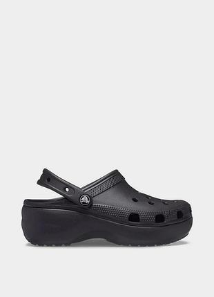 Жіночі сабо крокс оригінал crocs classic platform clog w qaq 206750-001