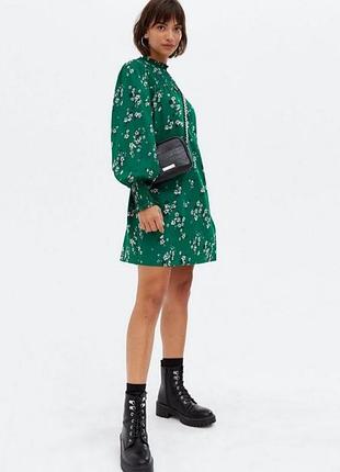 Зеленое платье new look в цветочный принт