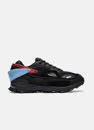 Мужские черные кроссовки adidas response trail 2 raf simons core black bright blue х адидас 44