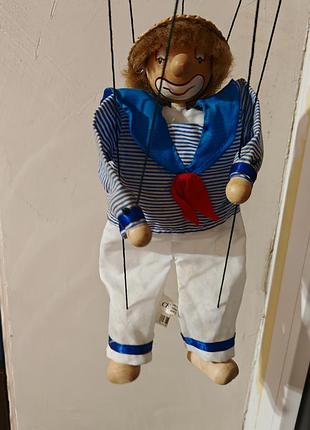 13 inch tall sailor marionette string puppet;- with wood head, hands &amp; feet, кукла марионетка 8