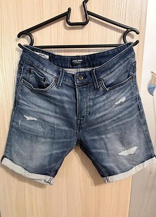 Джинсові шорти jack&jones розмір s синього кольору