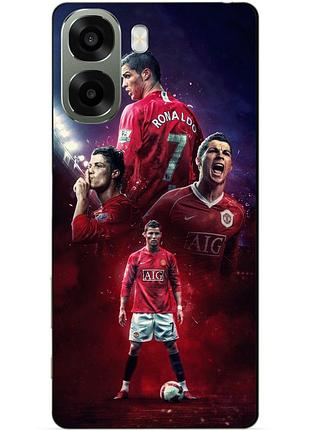 Силіконовий чохол бампер для oppo a6x з малюнком ronaldo mu роналдо