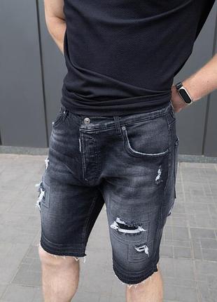 Шорты черные джинсовые мужские. бренд "dsquared2", сделано в италии! (slim) 46