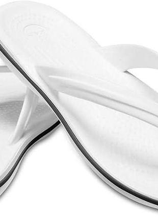 Crocs crocband flip flop white в'єтнамки білі жіночі, оригінал.