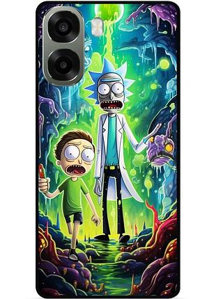 Силиконовый чехол бампер для oppo a6x с рисунком рик и морти rick and morty
