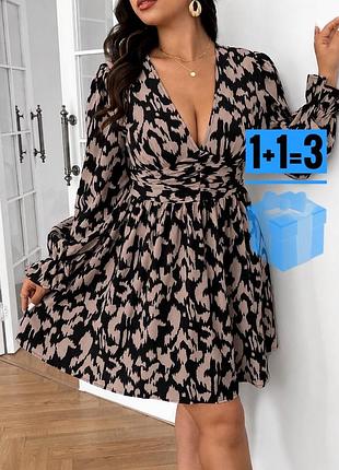 Сукня в анімалістичний принт shein 3xl