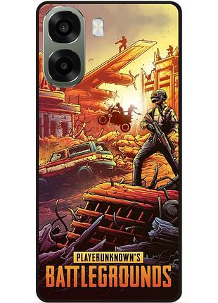 Силіконовий чохол бампер для oppo a6x з малюнком pubg пабг