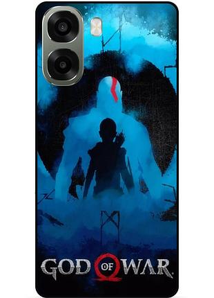 Чехол силиконовый бампер для oppo a6x с рисунком god of war кратос
