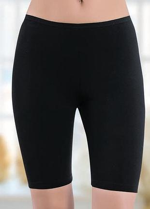 Велосипедки женские - гладкие – чёрные 2xl