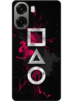 Силіконовий чохол бампер для oppo a6x з малюнком гра в кальмара