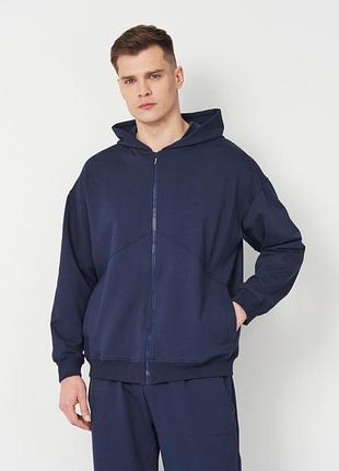 Кофта мужская (демисезон) мальта м576-13 темно-синяя xl