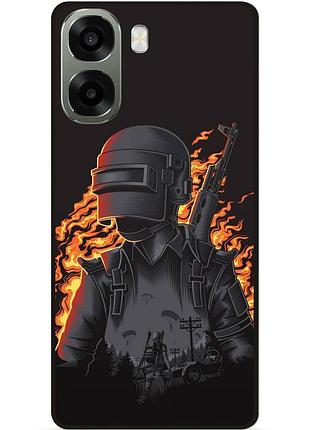 Силіконовий чохол бампер для oppo a6x з малюнком pubg пабг