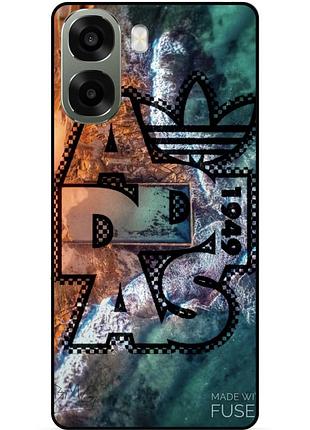 Чохол силіконовий бампер для oppo a6x з картинкою adidas адідас