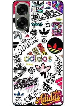 Чохол силіконовий бампер для oppo a6x з малюнком adidas адідас