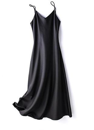 Платье сочетание Черное, 👗 платье рубашка черное с бретелями батал, сарафан