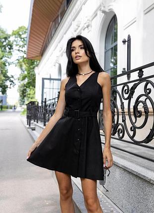 Плаття жіноче лляне "sophie" чорний, l