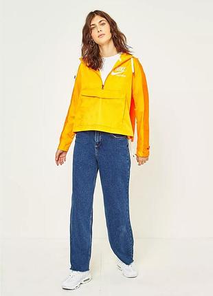 Куртка ветровка анорак nike archive yellow half-zip cropped