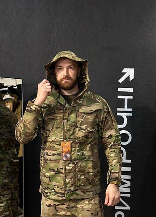 Літня чоловіча тактична куртка-ветровка водонепроникна мультикам штормовка для зсу tactical series 5.0