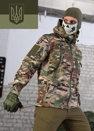 Тактическая куртка мужская софтшелл мультикам военная армейская куртка осень зима куртка на флисе l