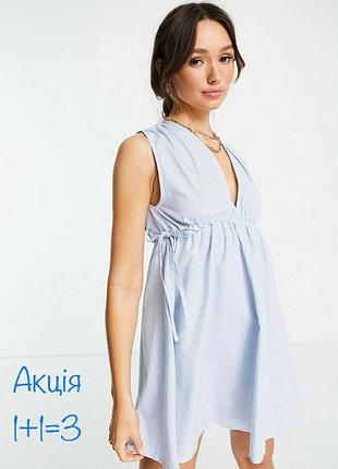 Сукня asos з глибоким вирізом та присбореной талією