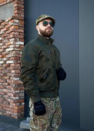 Бомбер летный олива air forces olive