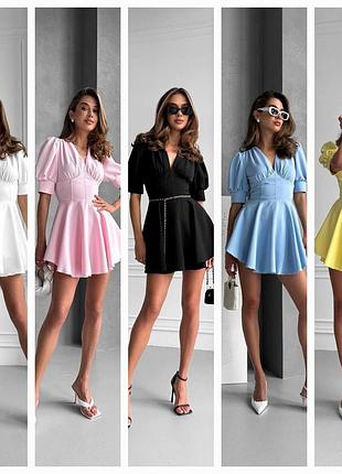 Жіноча сукня- комбінезон з коротким рукавом s m l xl, жіноче плаття- комбінезон 42 44 46 48