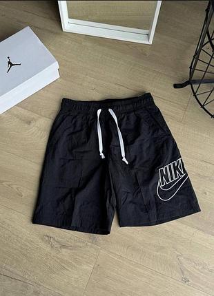 Шорти nike, чоловічі шорти найк, чорні шорти найк, шорти чоловічі nike нейлонові