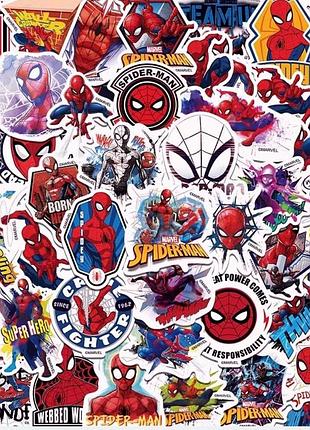 Коллекционный набор стикеров marvel spider-man (50 шт) — premium streetwear style