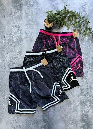 Шорти nike jordan diamond dri-fit, чоловічі шорти найк, чорні шорти найк джордан, шорти чоловічі air jordan dri-fit