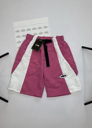 Шорти corteiz нейлонові / corteiz nylon shorts / шорти кортез унісекс xl, рожевий