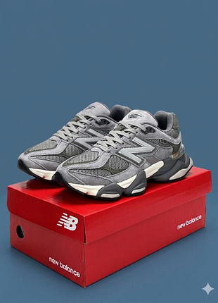 Мужские кроссовки 9060 grey khaki