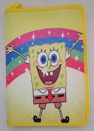 Папка "happy time" а4 на молнии цветная, в ассортименте