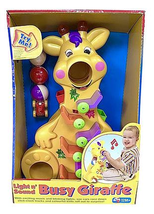 Нова у коробці розвиваюча іграшка kiddieland веселий жираф (037432)