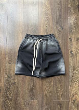 Широкие шорты спортивные washed потертые baggy черные sweatshorts skater бегги y2k sk8 m