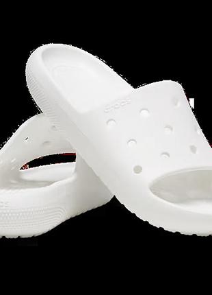 Жіночі шльопанці для пляжу crocs slide 38 (m6/w8) 24 см білі