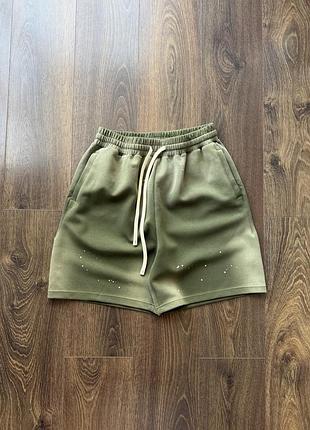 Широкие шорты спортивные washed потертые baggy зеленые sweatshorts skater бегги y2k sk8 m