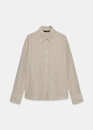 Сорочка zara в клітинку м
