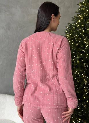 Мʼякенька жіноча піжама двійка з махри та флісу.розміри: s, m, l, xl! м