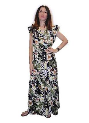 Сукня арт. 8915 / пальмы и цветы-черные l-xl тм yasili